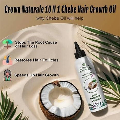 Crown Naturale 10 N 1 Chebe Hair Growth Oil